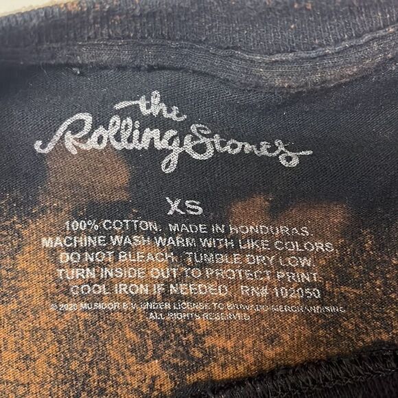 Rolling Stones Reverse Tie Dye 100% Cotton Band Tee- XS - Picture 8 of 8